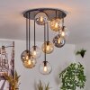 Gastor Plafonnier, Boule lumineuse Ambre, Clair, Fumé, 9 lumières
