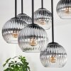 Koyoto Plafonnier, Boule lumineuse 57 cm Clair, Fumé, 9 lumières