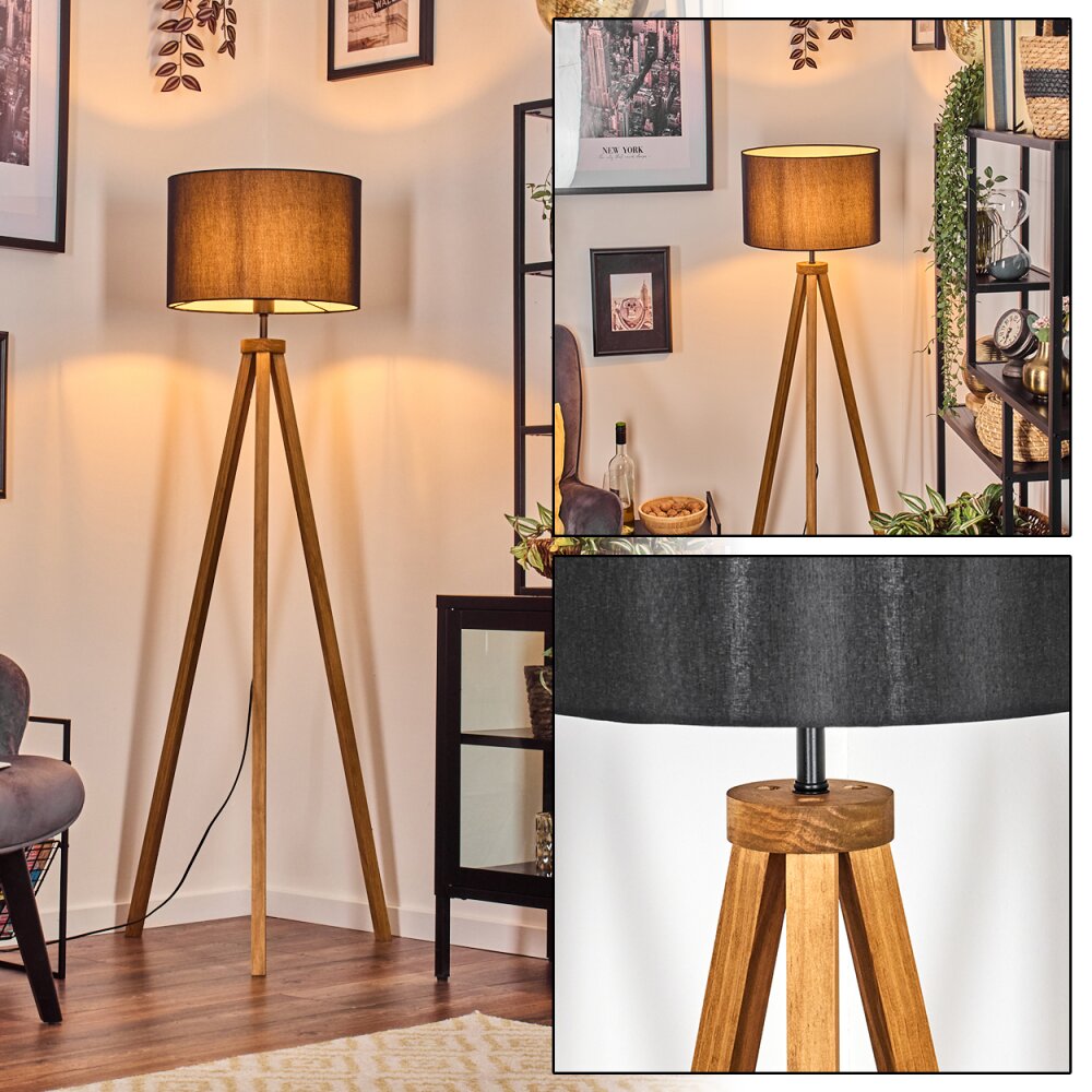Soungou Lampadaire Écru, Noir, 1 lumière main product photo
