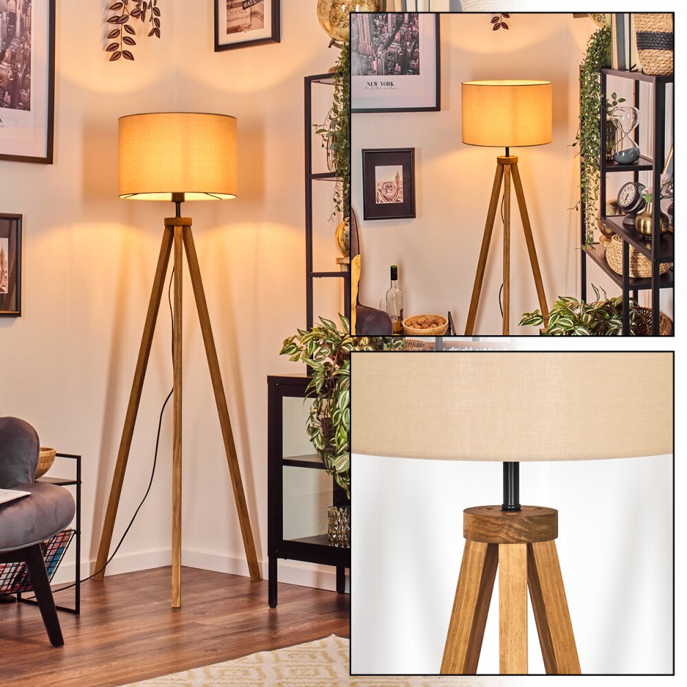 Soungou Lampadaire Écru, Noir, 1 lumière main product photo