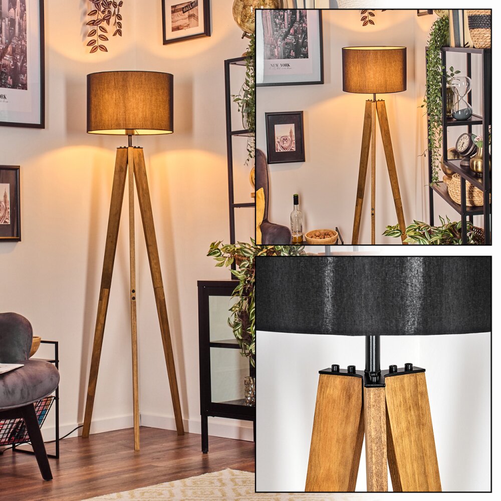 Soungou Lampadaire Écru, Noir, 1 lumière main product photo