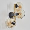 Gastor Boule lumineuse, Applique murale Or, Noir, 3 lumières