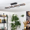 Tavon Plafonnier LED Bois foncé, Noir, 1 lumière