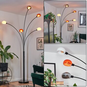 Nikkala Lampadaire Noir, 5 lumières