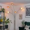 Nikkala Lampadaire Chrome, Blanc, 5 lumières