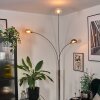 Nikkala Lampadaire Chrome, Blanc, 3 lumières