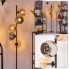 Koyoto Lampadaire 31 cm Ambre, Chrome, Fumé, 5 lumières
