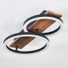 Cascada Plafonnier LED Brun, Couleur bois, Noir, 1 lumière