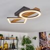 Tavon Plafonnier LED Bois foncé, Noir, 1 lumière