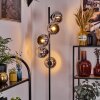 Koyoto Lampadaire 31 cm Chrome, Fumé, 5 lumières
