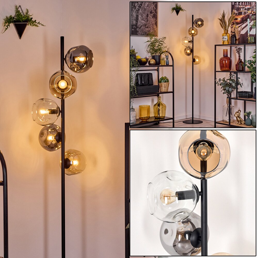 Ripoll Lampadaire Ambre, Clair, Fumé, 5 lumières main product photo