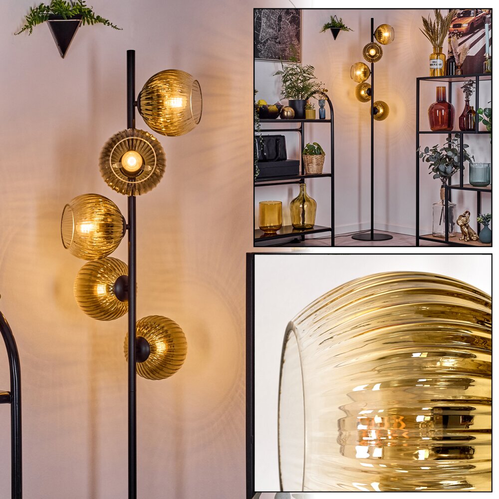Koyoto Lampadaire 31 cm Or, Clair, 5 lumières main product photo
