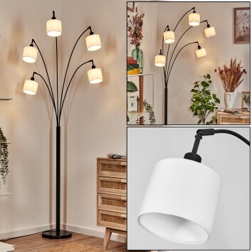 Bassagoda Lampadaire Noir, 5 lumières