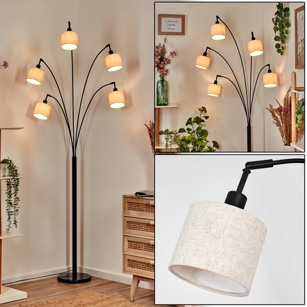 Bassagoda Lampadaire Noir, 5 lumières main product photo