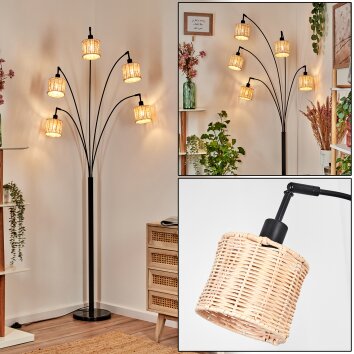 Cavaca Lampadaire Noir, 5 lumières