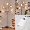 Bassagoda Lampadaire Nickel mat, Noir, 5 lumières