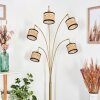 Ramila Lampadaire Laiton, Noir, 5 lumières