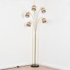 Ramila Lampadaire Laiton, Noir, 5 lumières