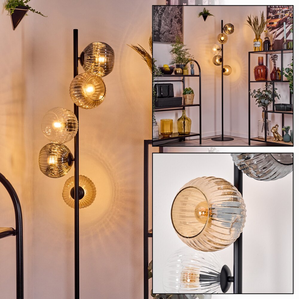 Ripoll Lampadaire Ambre, Clair, Fumé, 5 lumières main product photo