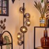 Gastor Lampadaire Chrome, Clair, Fumé, 6 lumières