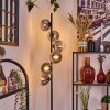 Gastor Lampadaire Chrome, Clair, Fumé, 6 lumières