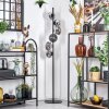 Gastor Lampadaire Chrome, Clair, Fumé, 6 lumières
