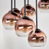 Koyoto Plafonnier, Boule lumineuse 57 cm Clair, Cuivré, 9 lumières