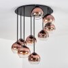 Koyoto Plafonnier, Boule lumineuse 57 cm Clair, Cuivré, 9 lumières