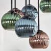 Koyoto Plafonnier, Boule lumineuse 57 cm Bleu, Vert, Cuivré, 9 lumières