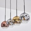 Ripoll Suspension, Boule lumineuse, Suspension Or, Clair, Cuivré, Fumé, 4 lumières