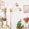 Chellas Lampadaire Nickel mat, Noir, 3 lumières