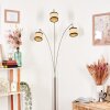 Chellas Lampadaire Nickel mat, Noir, 3 lumières