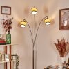 Chellas Lampadaire Nickel mat, Noir, 3 lumières