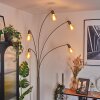 Codecreo Lampadaire Nickel mat, Noir, 5 lumières