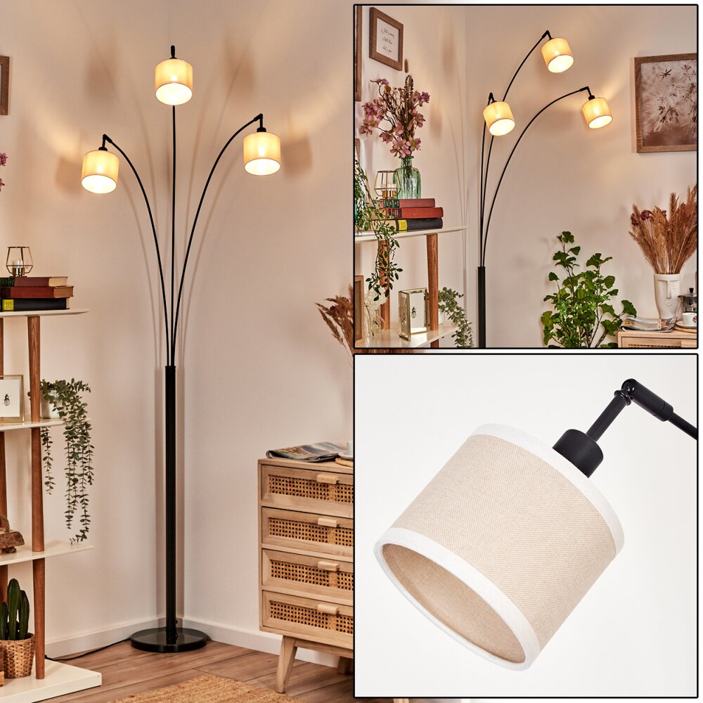 Bassagoda Lampadaire Noir, 3 lumières main product photo