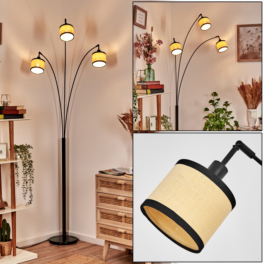 Chellas Lampadaire Noir, 3 lumières main product photo