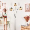 Chellas Lampadaire Noir, 3 lumières
