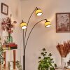 Chellas Lampadaire Noir, 3 lumières