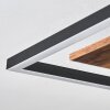 Pompu Plafonnier LED Brun, Couleur bois, Noir, 1 lumière