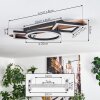 Cascada Plafonnier LED Brun, Couleur bois, Noir, 1 lumière