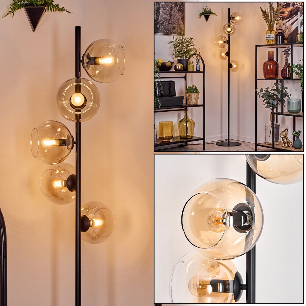 Koyoto Lampadaire Ambre, Clair, 5 lumières main product photo