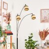 Chellas Lampadaire Chrome, Noir, 3 lumières