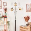 Chellas Lampadaire Chrome, Noir, 3 lumières