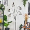 Yaak Lampadaire Chrome, Noir, 5 lumières