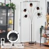 Alsen Lampadaire Nickel mat, Noir, 5 lumières