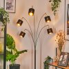 Alsen Lampadaire Nickel mat, Noir, 5 lumières