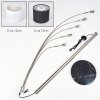 Bassagoda Lampadaire Nickel mat, Noir, 5 lumières