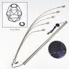 Yaak Lampadaire Nickel mat, Noir, 5 lumières