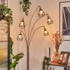 Yaak Lampadaire Nickel mat, Noir, 5 lumières