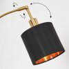Alsen Lampadaire Laiton, Noir, 5 lumières